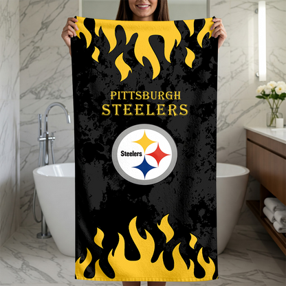 LIMITED EDITION - NEW CUSTOMIZED NFL14 PSB PITTSBURGH STEELERS BEACH TOWEL FOR FAN