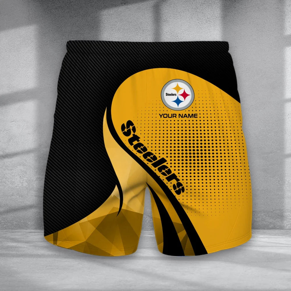 LIMITED EDITION - NEW CUSTOMIZED NFL14 PSB PITTSBURGH STEELERS POLO, T-SHIRT & SHORT PANTS SET