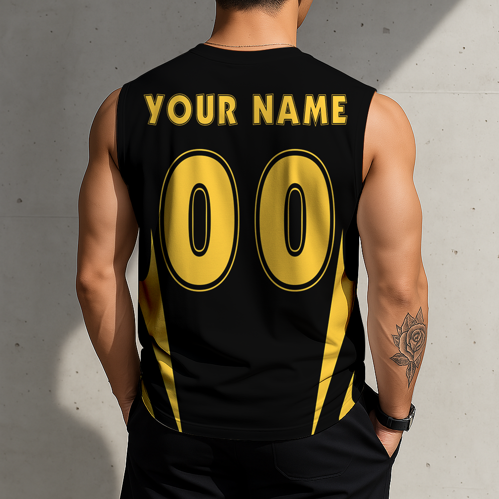 LIMITED EDITION - NEW CUSTOMIZED NFL14 PSB PITTSBURGH STEELERS MEN'S GYM SHIRT