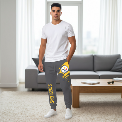 LIMITED EDITION - NEW PERSONALIZED NFL14 PSB PITTSBURGH STEELERS JOGGERS