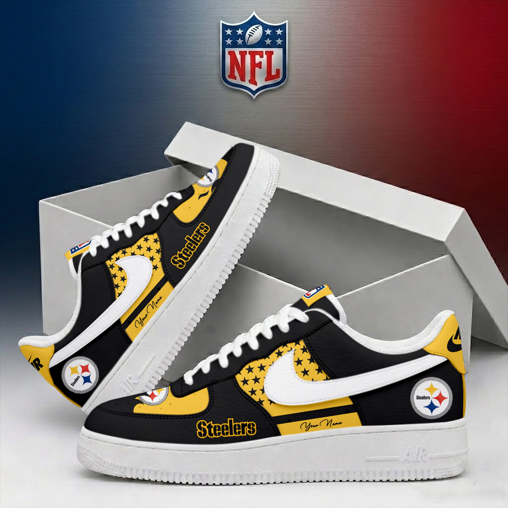 LIMITED EDITION - NEW CUSTOMIZED NFL14 PSB PITTSBURGH STEELERS AF1 SHOES