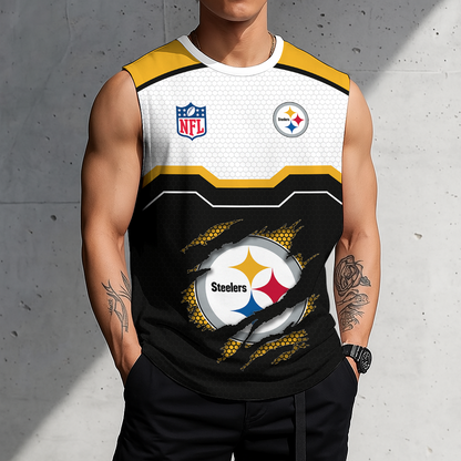LIMITED EDITION - NEW CUSTOMIZED NFL14 PSB PITTSBURGH STEELERS MEN'S GYM SHIRT