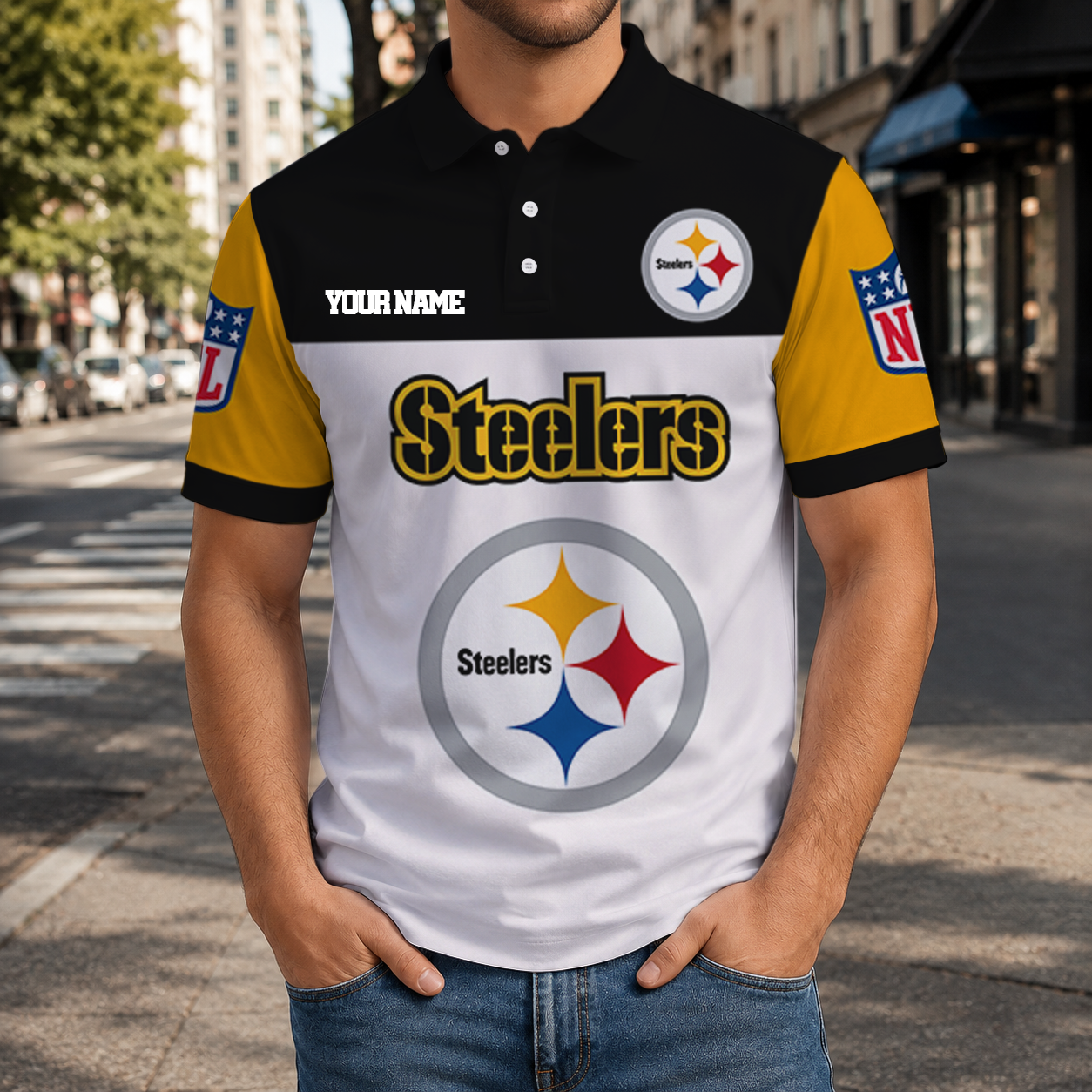 LIMITED EDITION - NEW CUSTOMIZED NFL14 PSB PITTSBURGH STEELERS T-SHIRT, POLO SHIRT, ZIP POLO SHIRT, SWEATSHIRT, HOODIE & ZIP HOODIE