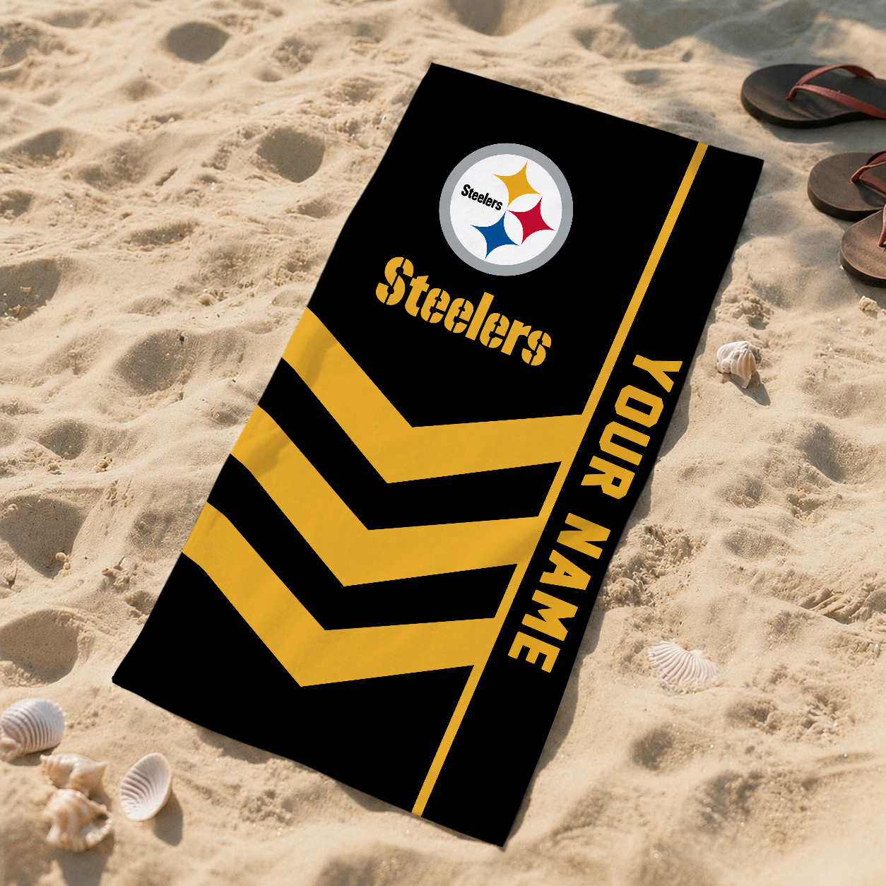 SPECIAL EDITION - NEW CUSTOMIZED NFL14 PSB PITTSBURGH STEELERS BEACH TOWEL