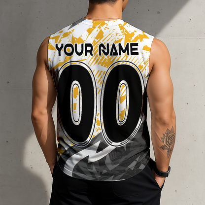 LIMITED EDITION - NEW CUSTOMIZED NFL14 PSB PITTSBURGH STEELERS MEN'S GYM SHIRT