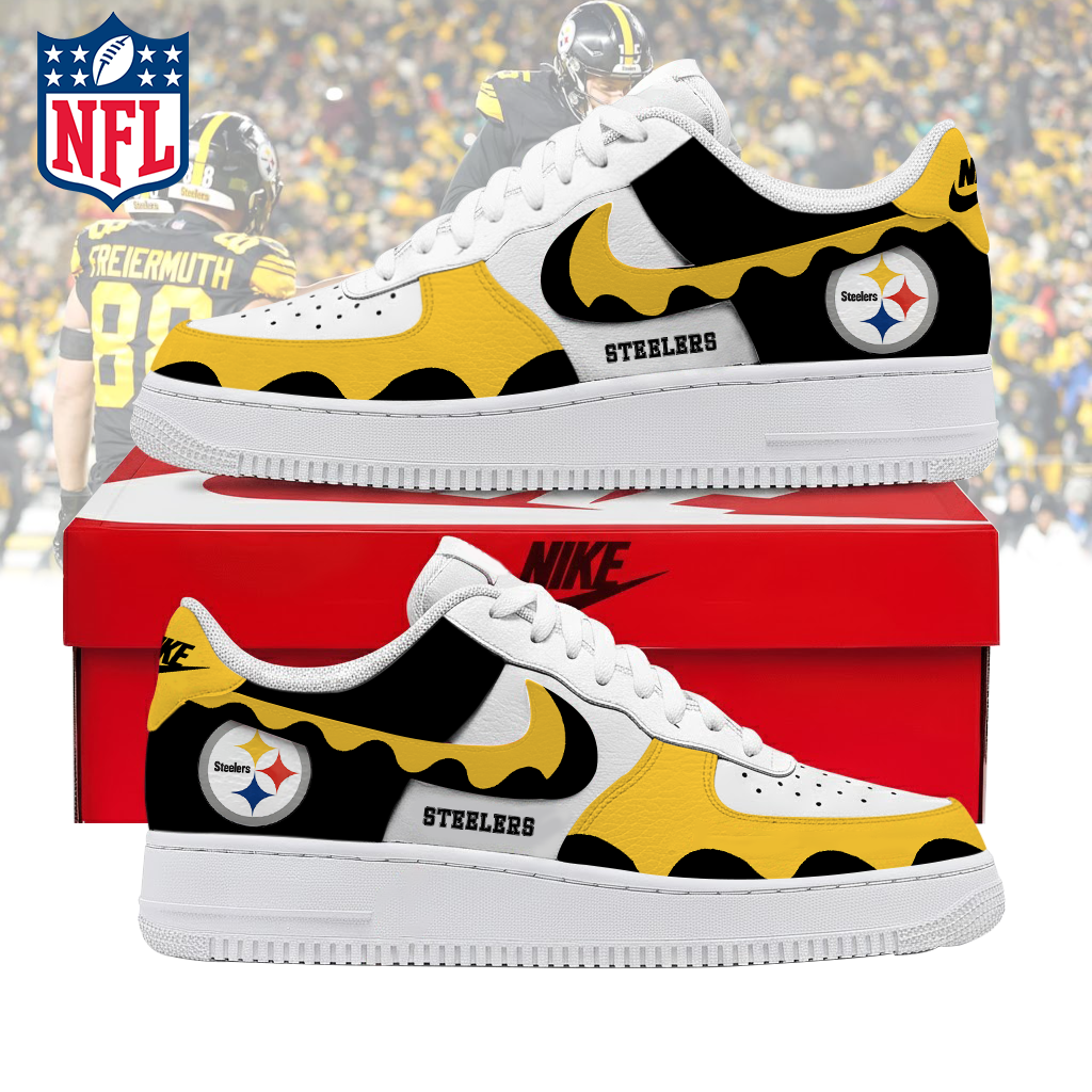 FINAL CLEARANCE - NEW CUSTOMIZED NFL14 PSB PITTSBURGH STEELERS AF1 SNEAKERS