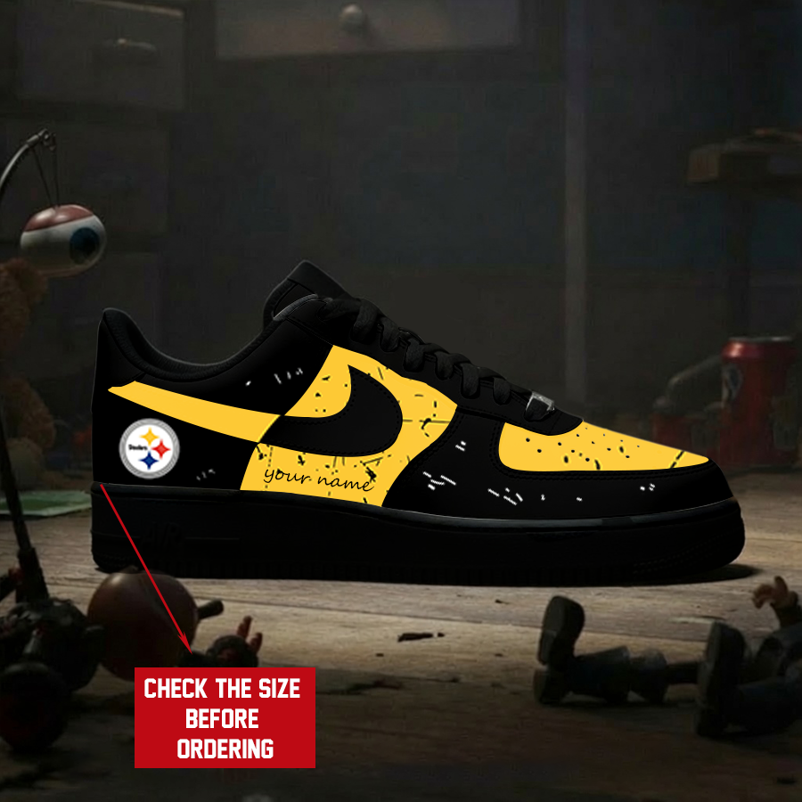 [SPECIAL OFFER] NEW CUSTOMIZED NFL14 PSB PITTSBURGH STEELERS AF1 SNEAKERS