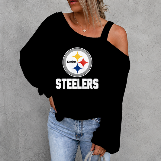 [SPECIAL OFFER] NEW CUSTOMIZED NFL14 PSB PITTSBURGH STEELERS DROP SHOULDER SWEATSHIRT