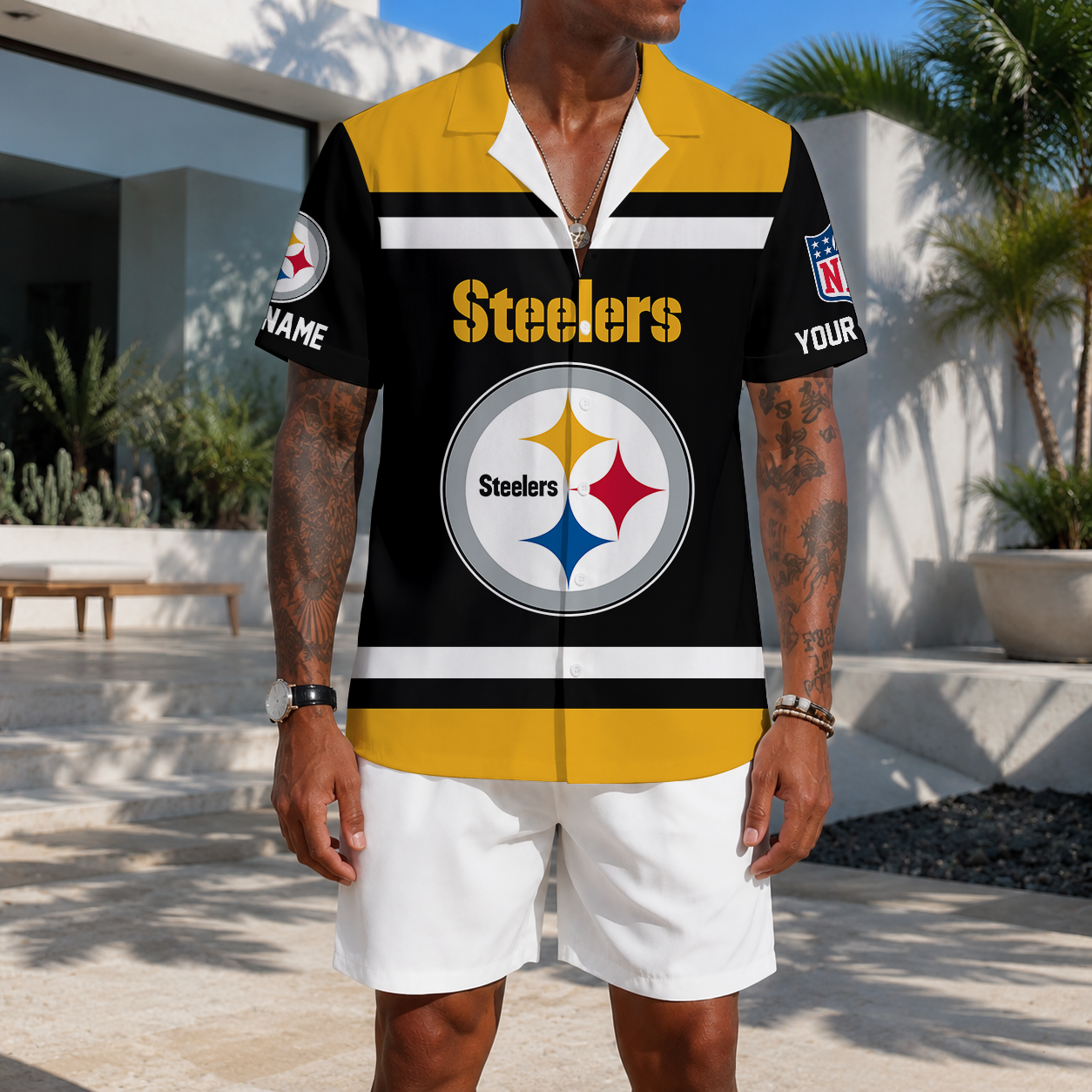 EXCLUSIVE EDITION - NEW CUSTOMIZED NFL14 PSB PITTSBURGH STEELERS UNISEX HAWAIIAN SHIRT
