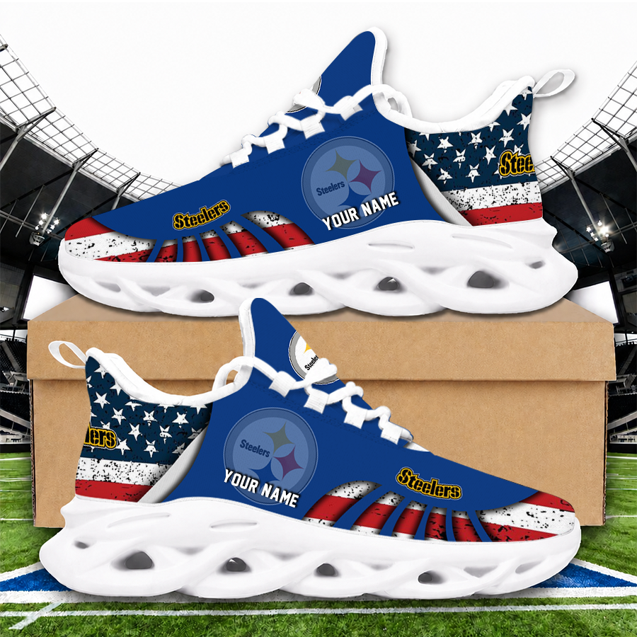 [SPECIAL OFFER] NEW CUSTOMIZED NFL14 PSB PITTSBURGH STEELERS UNISEX CLUNKY SNEAKERS
