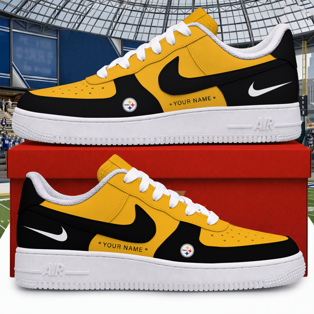[SPECIAL OFFER] NEW CUSTOMIZED NFL14 PSB PITTSBURGH STEELERS AF1 SHOES