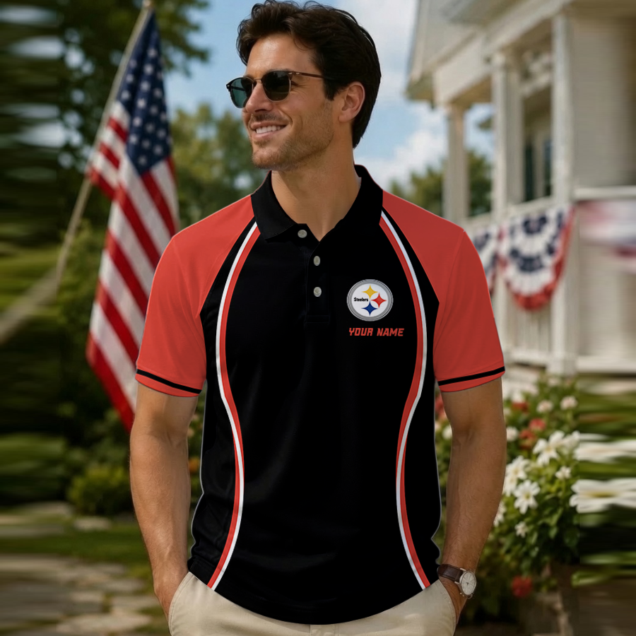 [SPECIAL OFFER] NEW CUSTOMIZED NFL14 PSB PITTSBURGH STEELERS POLO SHIRT