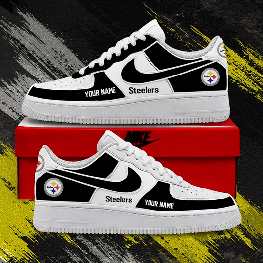 LIMITED EDITION - NEW CUSTOMIZED NFL14 PSB PITTSBURGH STEELERS AF1 SHOES