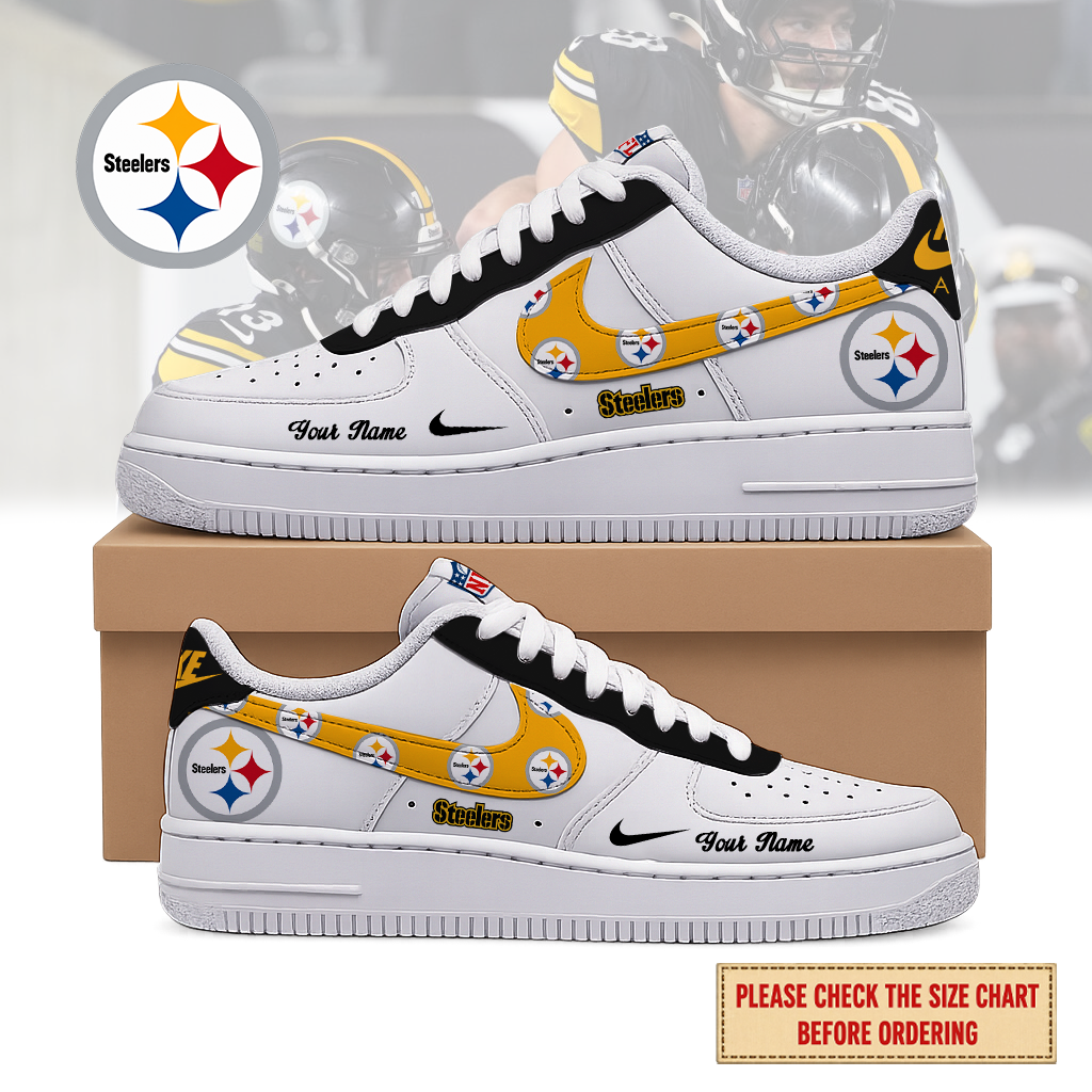 LIMITED EDITION - NEW CUSTOMIZED NFL14 PSB PITTSBURGH STEELERS AF1 SHOES
