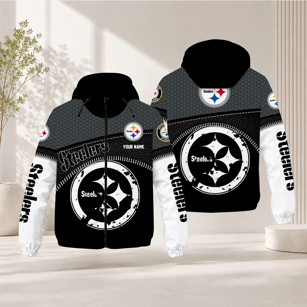 LIMITED EDITION - NEW CUSTOMIZED NFL14 PSB PITTSBURGH STEELERS WINDBREAKER JACKET