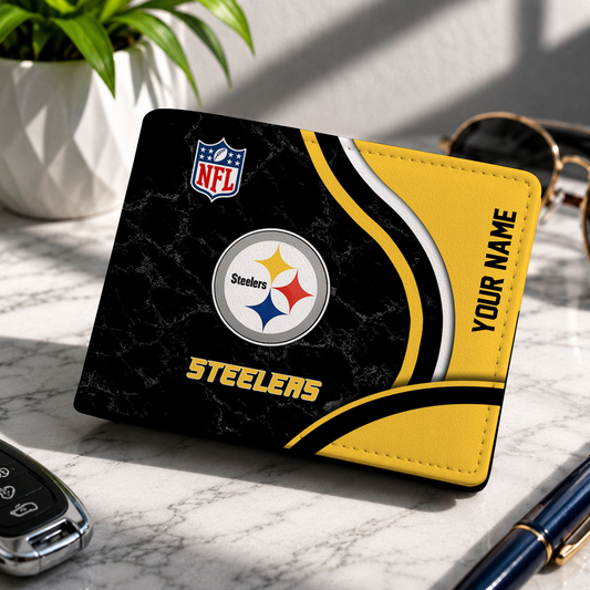 MEGA SALE - NEW CUSTOMIZED NFL14 PSB PITTSBURGH STEELERS LEATHER WALLET