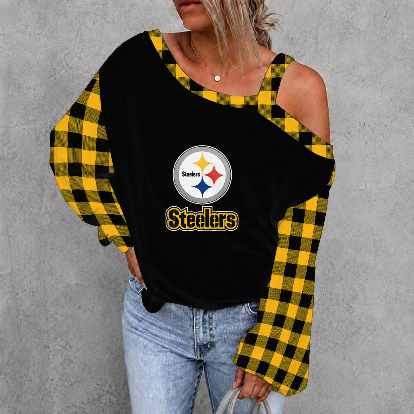 [SPECIAL OFFER] NEW CUSTOMIZED NFL14 PSB PITTSBURGH STEELERS DROP SHOULDER SWEATSHIRT