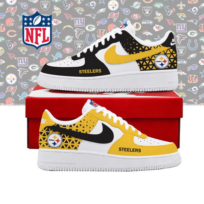 LIMITED EDITION - NEW CUSTOMIZED NFL14 PSB PITTSBURGH STEELERS AF1 SHOES
