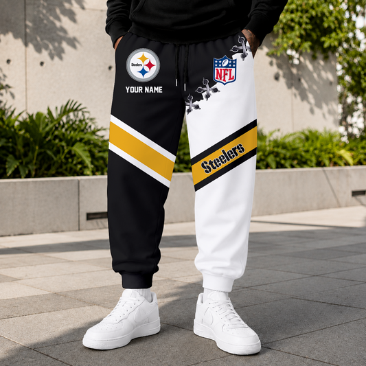 EXCLUSIVE EDITION - NEW CUSTOMIZED NFL14 PSB PITTSBURGH STEELERS SWEATPANTS