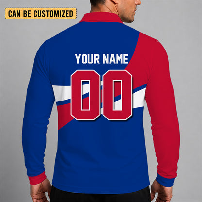 [SPECIAL OFFER] NEW CUSTOMIZED NFL14 PSB PITTSBURGH STEELERS LONG SLEEVE POLO SHIRT