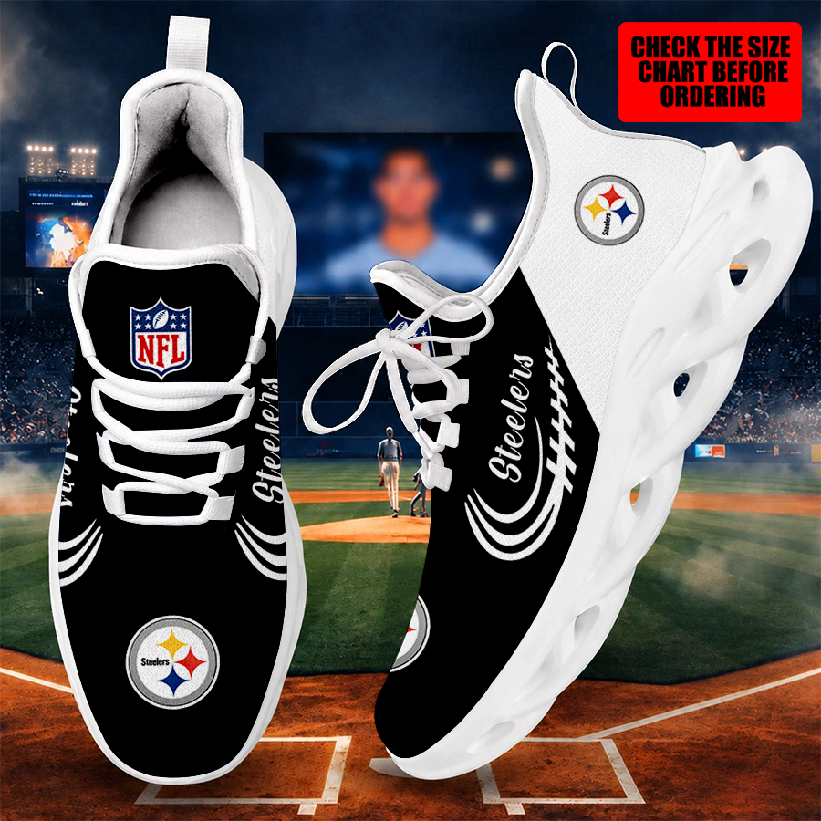 [SPECIAL OFFER] NEW CUSTOMIZED NFL14 PSB PITTSBURGH STEELERS MAX SOUL SHOES