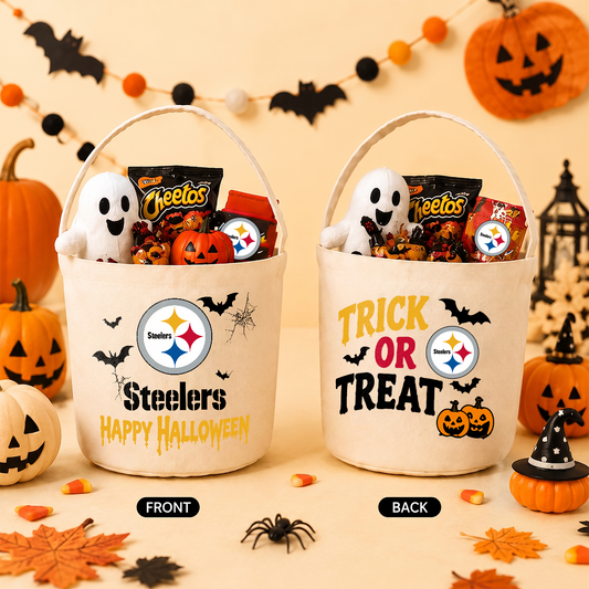 [SPECIAL OFFER] NEW CUSTOMIZED NFL14 PSB PITTSBURGH STEELERS HALLOWEEN BASKET