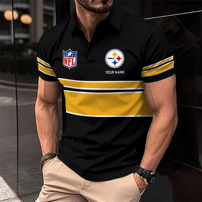 [SPECIAL OFFER] NEW CUSTOMIZED NFL14 PSB PITTSBURGH STEELERS POLO SHIRT