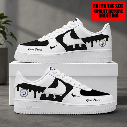 [SPECIAL OFFER] NEW CUSTOMIZED NFL14 PSB PITTSBURGH STEELERS AF1 SHOES