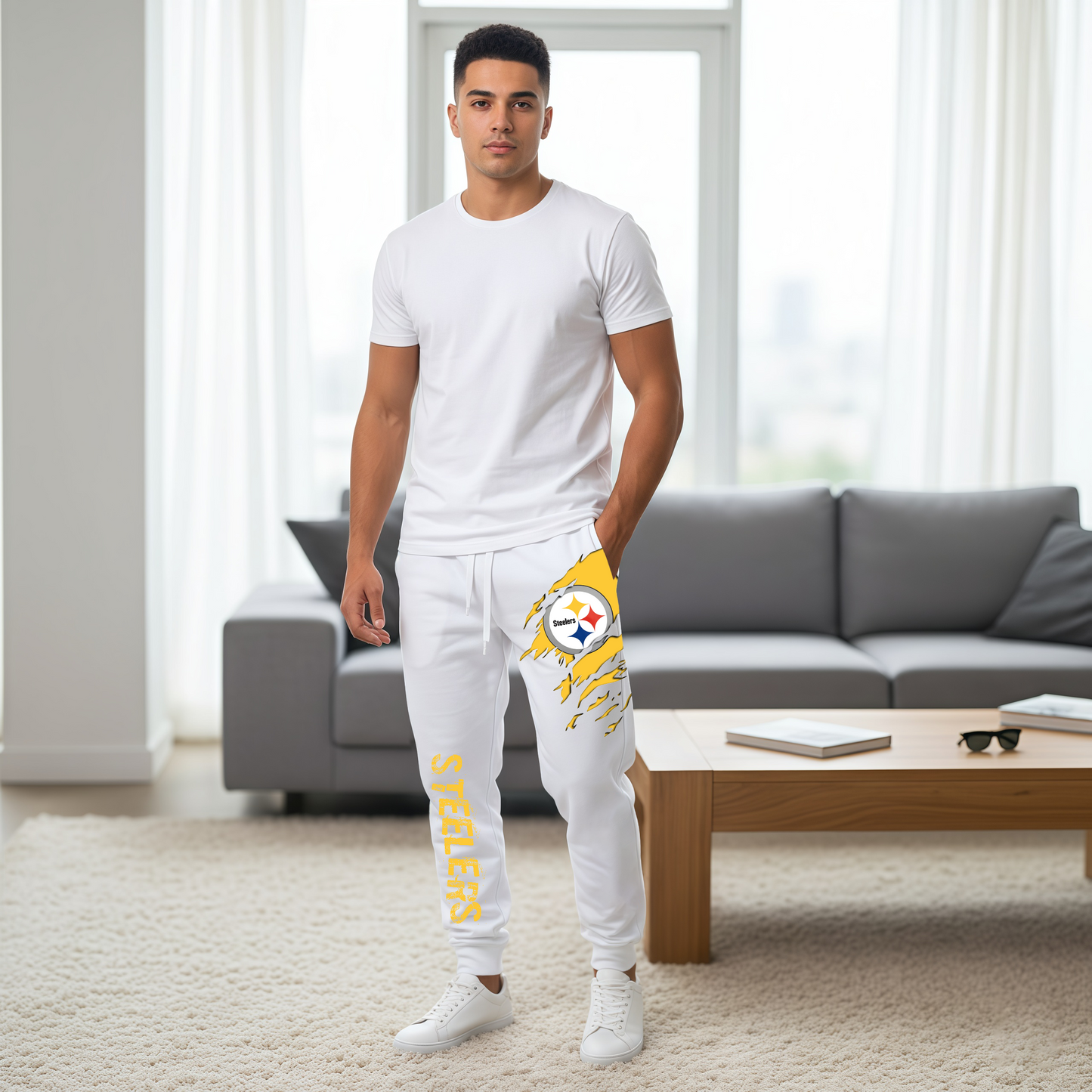 LIMITED EDITION - NEW PERSONALIZED NFL14 PSB PITTSBURGH STEELERS JOGGERS