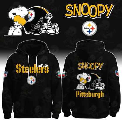 LIMITED EDITION - NEW CUSTOMIZED NFL14 PSB PITTSBURGH STEELERS & SNOOPY UNISEX T-SHIRT, POLO, HOODIE & JACKETS