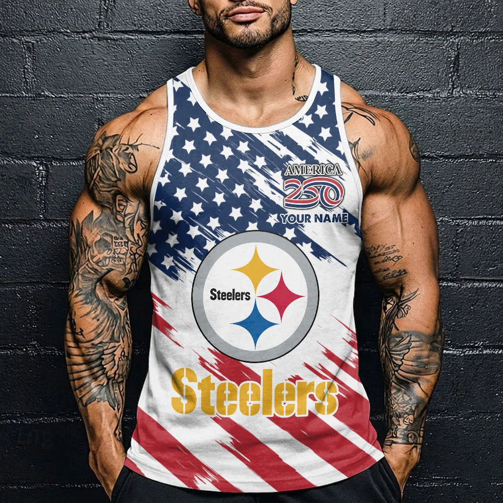 LIMITED EDITION - NEW CUSTOMIZED NFL14 PSB PITTSBURGH STEELERS UNISEX TANK TOP