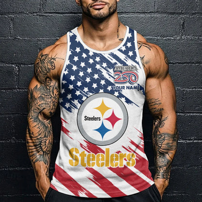 LIMITED EDITION - NEW CUSTOMIZED NFL14 PSB PITTSBURGH STEELERS UNISEX TANK TOP