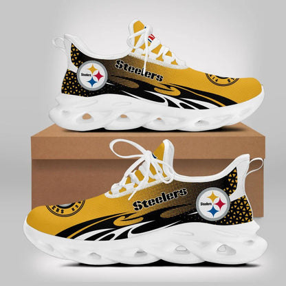 LIMITED EDITION - NEW CUSTOMIZED NFL14 PSB PITTSBURGH STEELERS UNISEX MAX SOUL SHOES