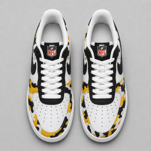 [SPECIAL OFFER] NEW CUSTOMIZED NFL14 PSB PITTSBURGH STEELERS AF1 SHOES