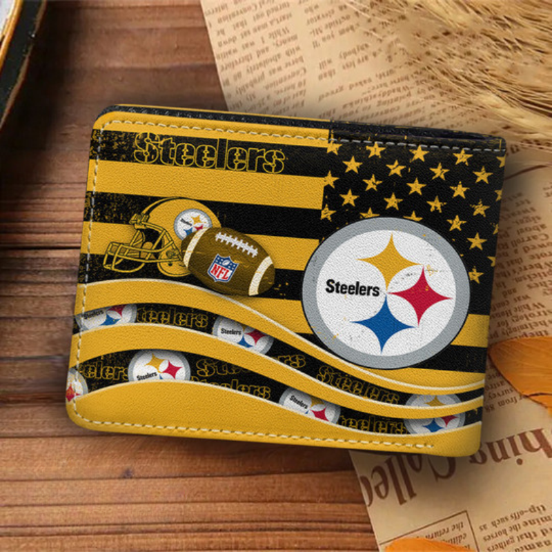[SPECIAL OFFER] NEW CUSTOMIZED NFL14 PSB PITTSBURGH STEELERS LEATHER WALLET