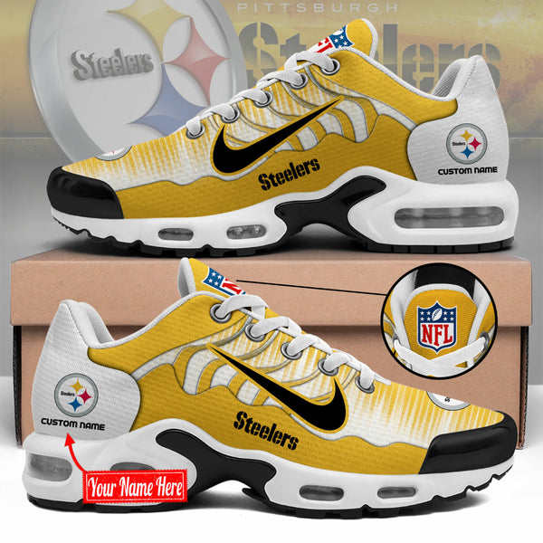 LIMITED EDITION - NEW CUSTOMIZED NFL14 PSB PITTSBURGH STEELERS UNISEX AIR MAX PLUS SNEAKERS