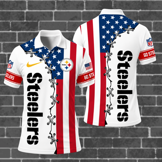 [SPECIAL OFFER] NEW CUSTOMIZED NFL14 PSB PITTSBURGH STEELERS POLO SHIRT