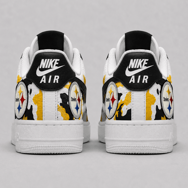 [SPECIAL OFFER] NEW CUSTOMIZED NFL14 PSB PITTSBURGH STEELERS AF1 SHOES