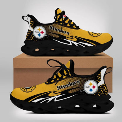 LIMITED EDITION - NEW CUSTOMIZED NFL14 PSB PITTSBURGH STEELERS UNISEX MAX SOUL SHOES