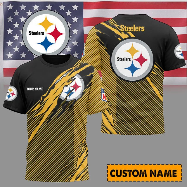 LIMITED EDITION - NEW CUSTOMIZED NFL14 PB STEELERS UNISEX T-SHIRT & POLO