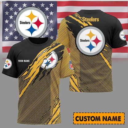 LIMITED EDITION - NEW CUSTOMIZED NFL14 PB STEELERS UNISEX T-SHIRT & POLO