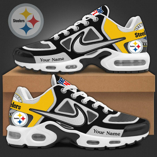 LIMITED EDITION - NEW CUSTOMIZED NFL14 PSB PITTSBURGH STEELERS UNISEX AIR MAX PLUS SNEAKERS