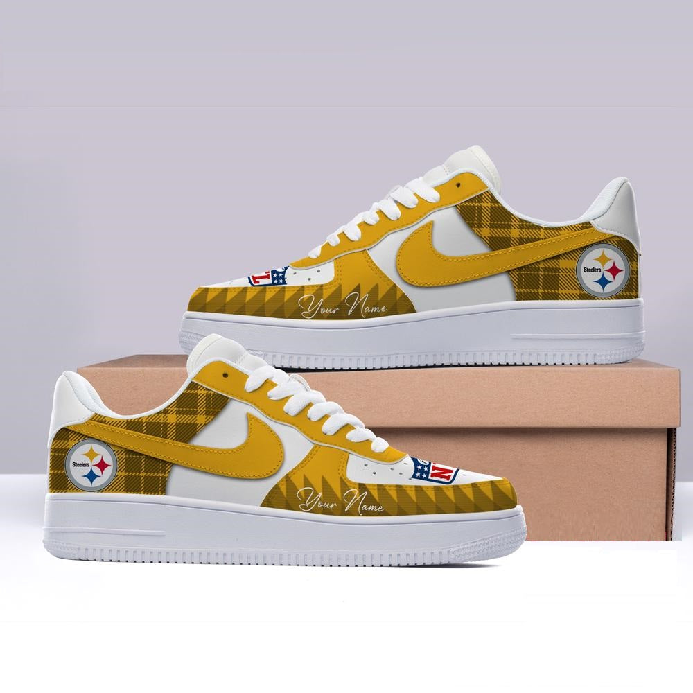 [SPECIAL OFFER] NEW CUSTOMIZED NFL14 PSB PITTSBURGH STEELERS AF1 SHOES