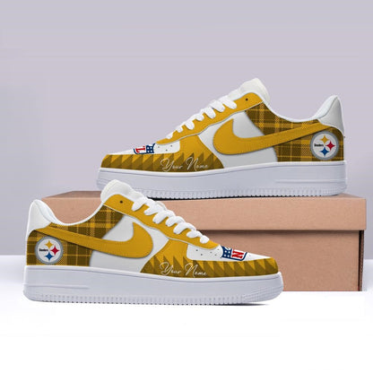 [SPECIAL OFFER] NEW CUSTOMIZED NFL14 PSB PITTSBURGH STEELERS AF1 SHOES