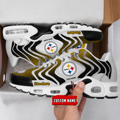 LIMITED EDITION - NEW CUSTOMIZED NFL14 PSB PITTSBURGH STEELERS AIR MAX PLUS SNEAKERS