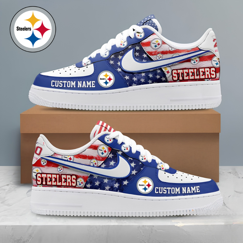 [SPECIAL OFFER] NEW CUSTOMIZED NFL14 PSB PITTSBURGH STEELERS AF1 SHOES