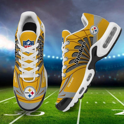 LIMITED EDITION - NEW CUSTOMIZED NFL14 PSB PITTSBURGH STEELERS AIR MAX PLUS SNEAKERS