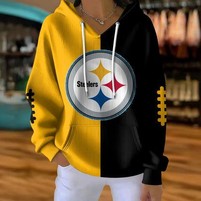 LIMITED EDITION - NEW CUSTOMIZED NFL14 PSB PITTSBURGH STEELERS RIBBED HOODIE & SWEATSHIRT