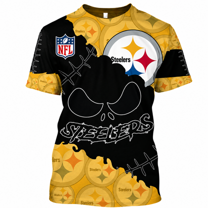 LIMITED EDITION - NEW CUSTOMIZED NFL14 PSB PITTSBURGH STEELERS HALLOWEEN SKULL APPAREL FOR FANS