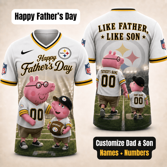 [FATHER'S DAY] NEW CUSTOMIZED NFL14 PSB PITTSBURGH STEELERS FOOTBALL JERSEY